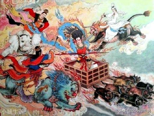 《封神演义》中,金灵圣母披散头发大战三大士,是否意味着打不过他们?