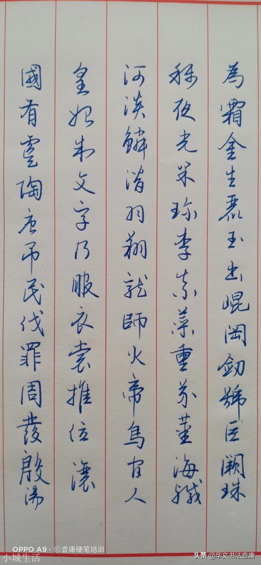 本人学习硬笔书法将近三个月，希望书法老师赐教，提出有什么毛病可以吗？