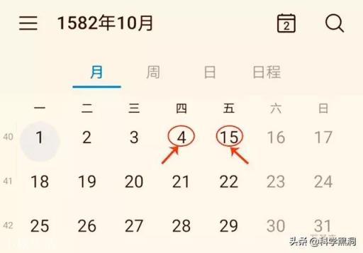 1582年10月份为什么没有5日至14日，发生了什么？