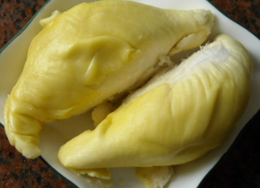 榴蓮開口了但肉很硬