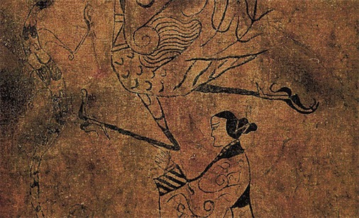 战国时期的《人物龙凤图》 中国最早的帛画