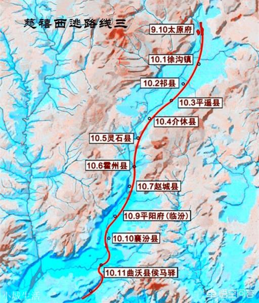 慈禧当年和光绪皇帝西逃的时候，他们大概带了多少人？一路上都吃什么，住在哪里？