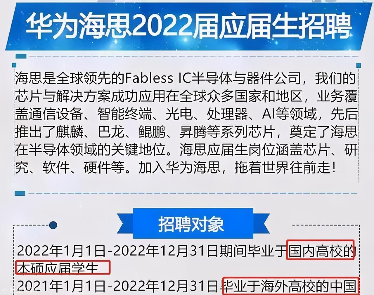 何止是芯片要去美化！华为海思公布招聘方案，真是越来越自信了
