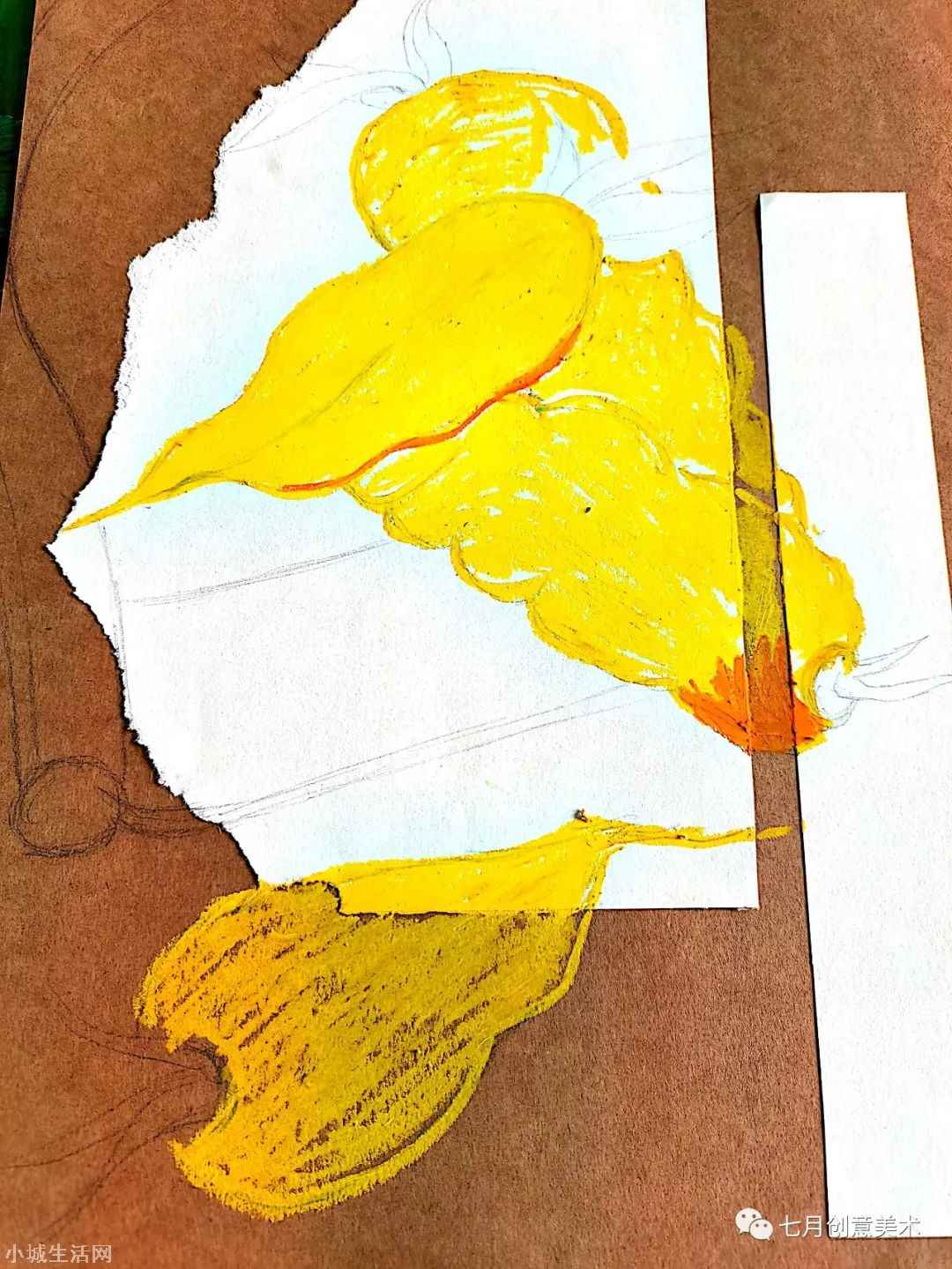 胡萝卜怎么画 油画棒胡萝卜「绘画教程」