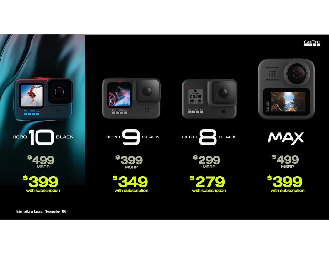GoPro Hero 10 Black 发布可以拍摄4k 120fps视频