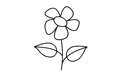 儿童简笔画花朵的画法，花草类之花朵的简单画法