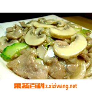 口蘑肉片用料和做法