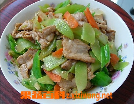莴笋炒肉的做法