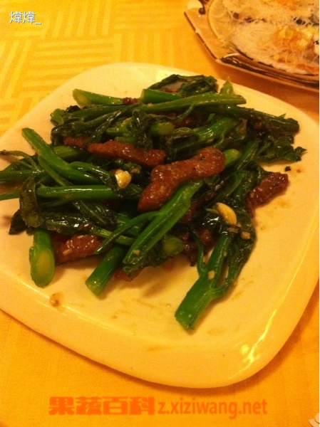 芥蓝炒肉材料和制作步骤