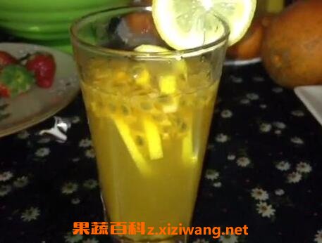百香果柠檬水的功效和好处