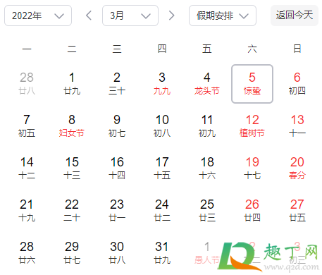 农历什么时候是惊蛰2022