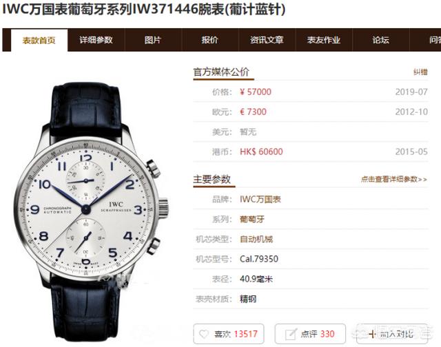 IWC万国葡7与葡计的区别有什么?