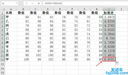 excel求标准差 在excel中求一组数据的标准差公式