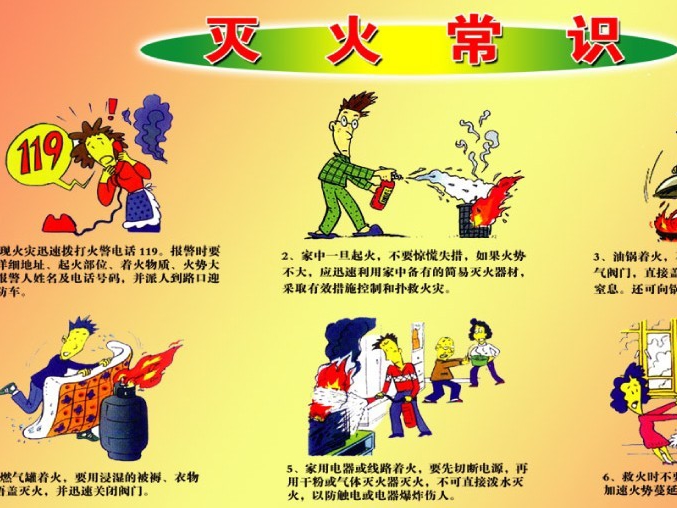 灭火器使用步骤和注意事项