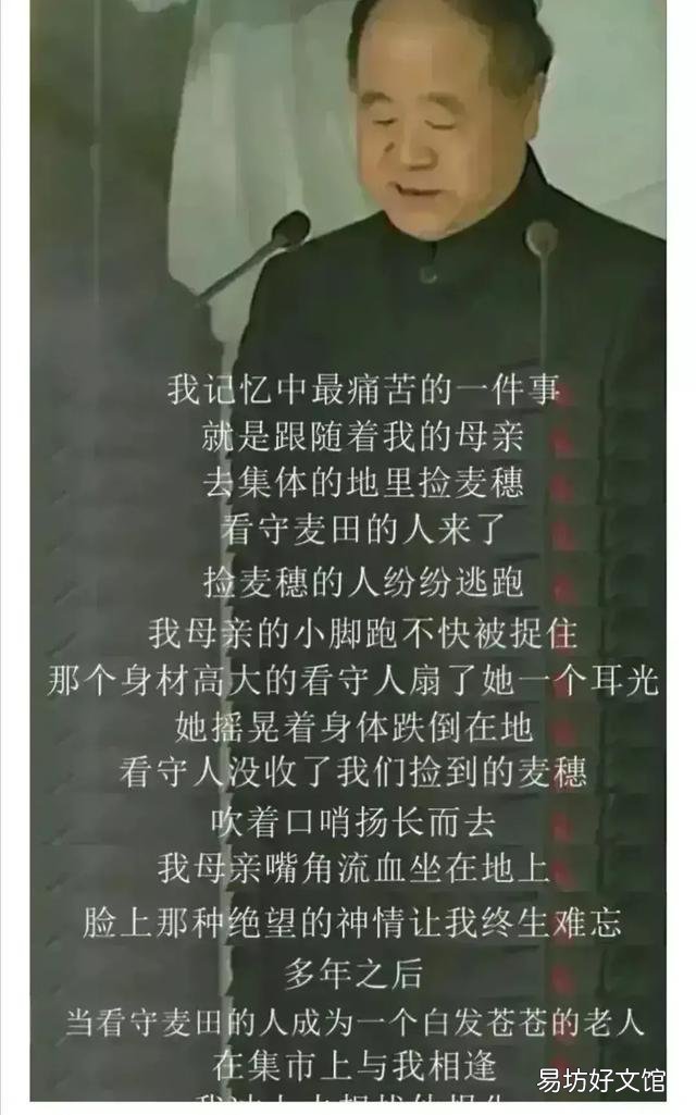莫言在作品中称母亲拾生产队地里的麦穗被打,她到底是捡还是偷?