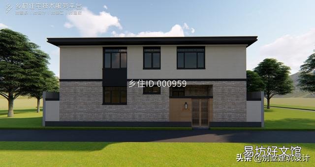 能不能推荐入户门在中间的16.5米*12米二层自建别墅户型?