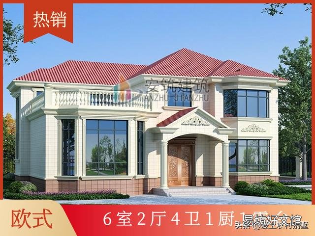 能不能推荐入户门在中间的16.5米*12米二层自建别墅户型?