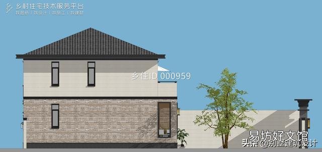 能不能推荐入户门在中间的16.5米*12米二层自建别墅户型?