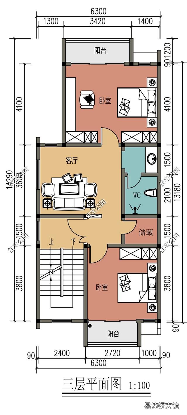 16米长,6米宽,怎么设计建房?