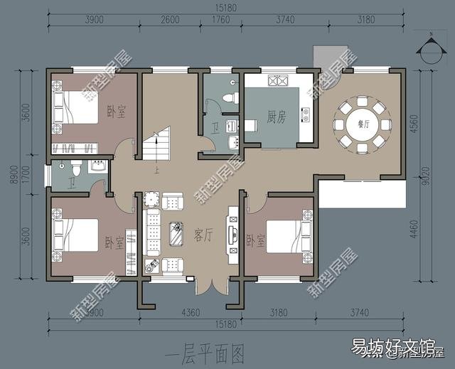 开间16米,进深12.4米怎样设计二层半房屋?