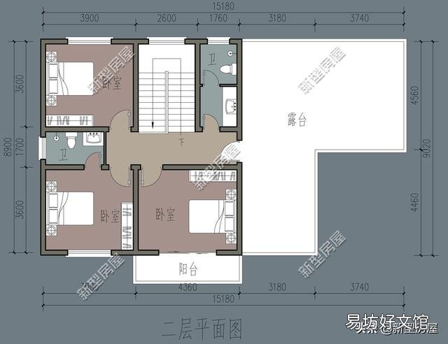 开间16米,进深12.4米怎样设计二层半房屋?