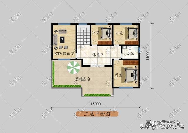 开间16米,进深12.4米怎样设计二层半房屋?
