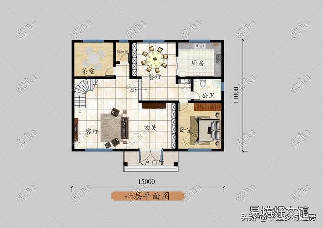 开间16米,进深12.4米怎样设计二层半房屋?