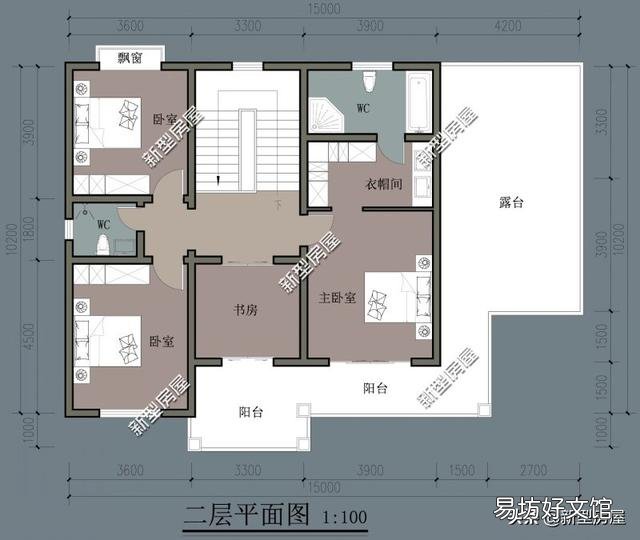 开间16米,进深12.4米怎样设计二层半房屋?