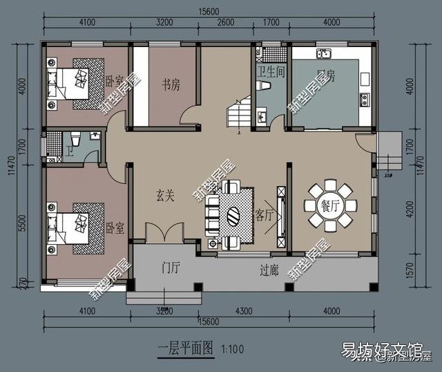 开间16米,进深12.4米怎样设计二层半房屋?