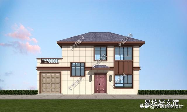 建一栋进深九米宽十三米的二层自建房,一层要大堂屋二层要多卧,如何设计?