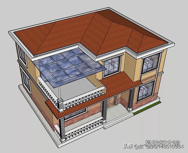 建一栋进深九米宽十三米的二层自建房,一层要大堂屋二层要多卧,如何设计?