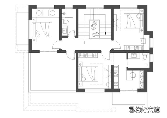 开间12米,进深12米,想建三层,一二楼大厅悬空,怎么设计方便实用?