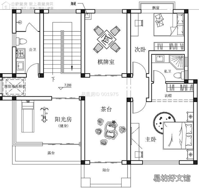 开间12米,进深12米,想建三层,一二楼大厅悬空,怎么设计方便实用?