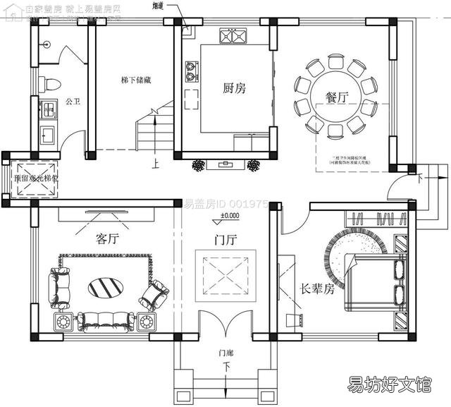 开间12米,进深12米,想建三层,一二楼大厅悬空,怎么设计方便实用?