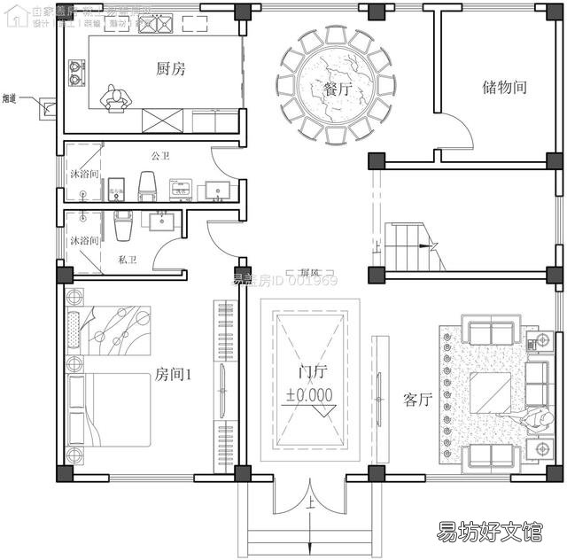 开间12米,进深12米,想建三层,一二楼大厅悬空,怎么设计方便实用?