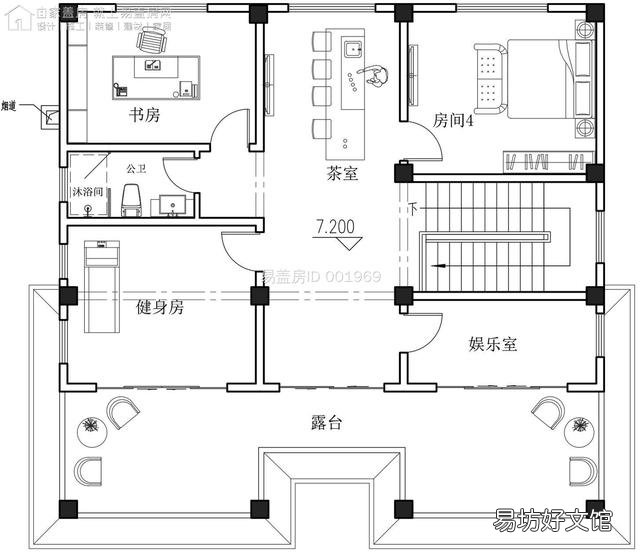 开间12米,进深12米,想建三层,一二楼大厅悬空,怎么设计方便实用?