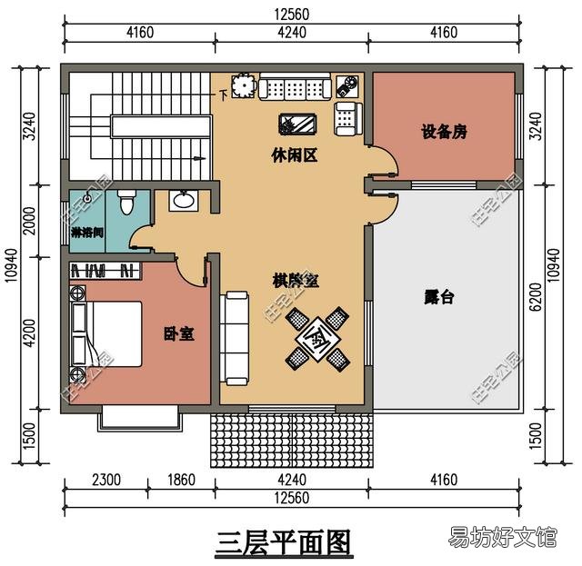 宅基地面宽12米,进深10米,想建一栋三层别墅,怎么设计?