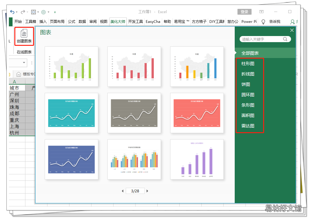 用excel做图表的步骤 excel图表制作教程入门