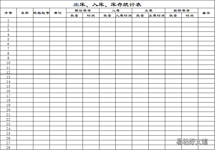 入出库存一目了然的明细表 excel库存表怎么做