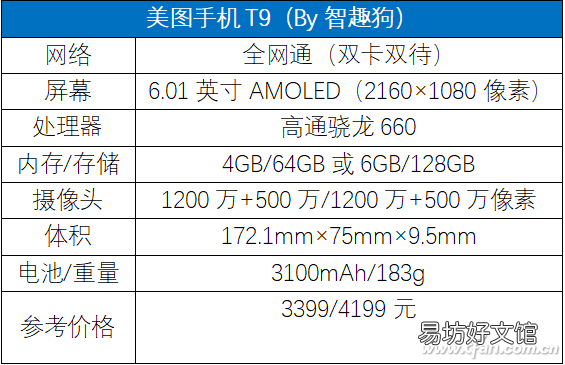 美图t9手机所有参数和报价 美图t9手机多少钱怎么样