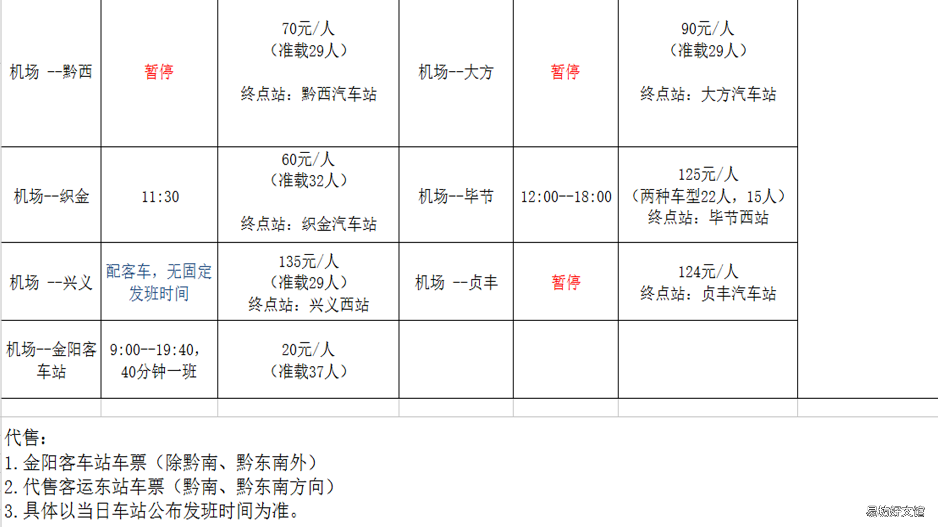 乘坐贵阳车的详细攻略 贵阳机场巴士时间表多久一班
