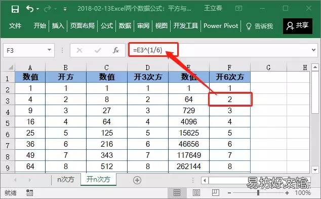 教你使用excel开方公式 excel开方公式怎么计算