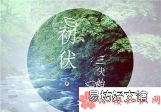 入伏第一天早安心語 2018入伏第一天的心情說說