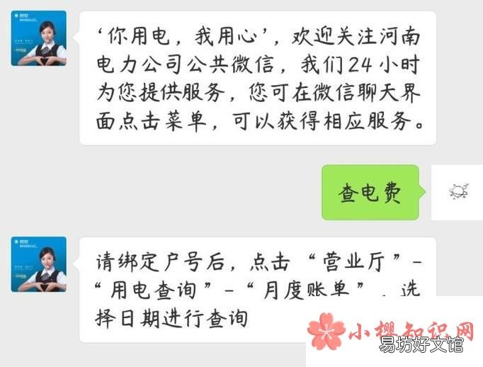 在网上手机微信上怎么查询每月电费用电量河南省