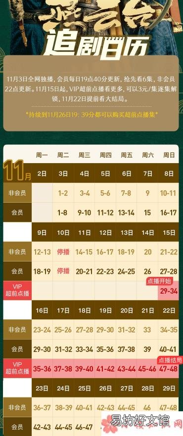 《燕云台》什么时候更新 《燕云台》追剧日历