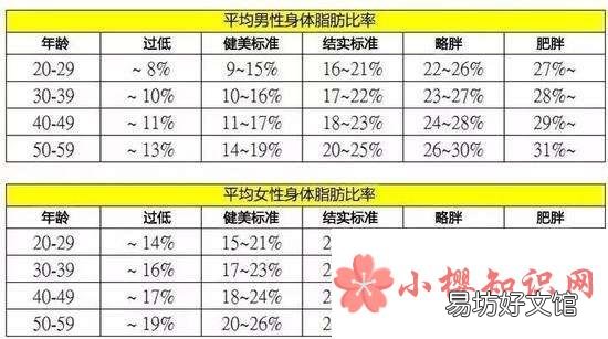 體脂率怎么計算
