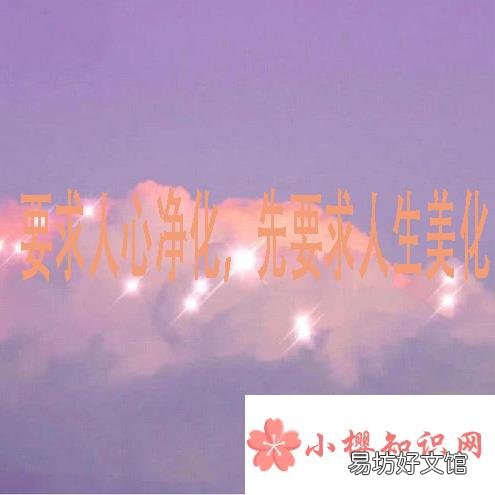 要求人心净化先要求人生美化是谁的名言?