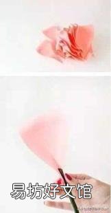 手工折纸玫瑰花教程 海绵纸折玫瑰花