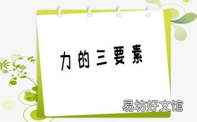 科普下力的三要素是什么
