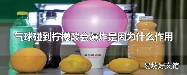 气球碰到柠檬酸会爆炸是因为什么作用